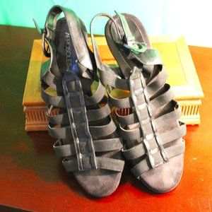 AEROSOLES Black Heel Gin Rickey Sandals 10M